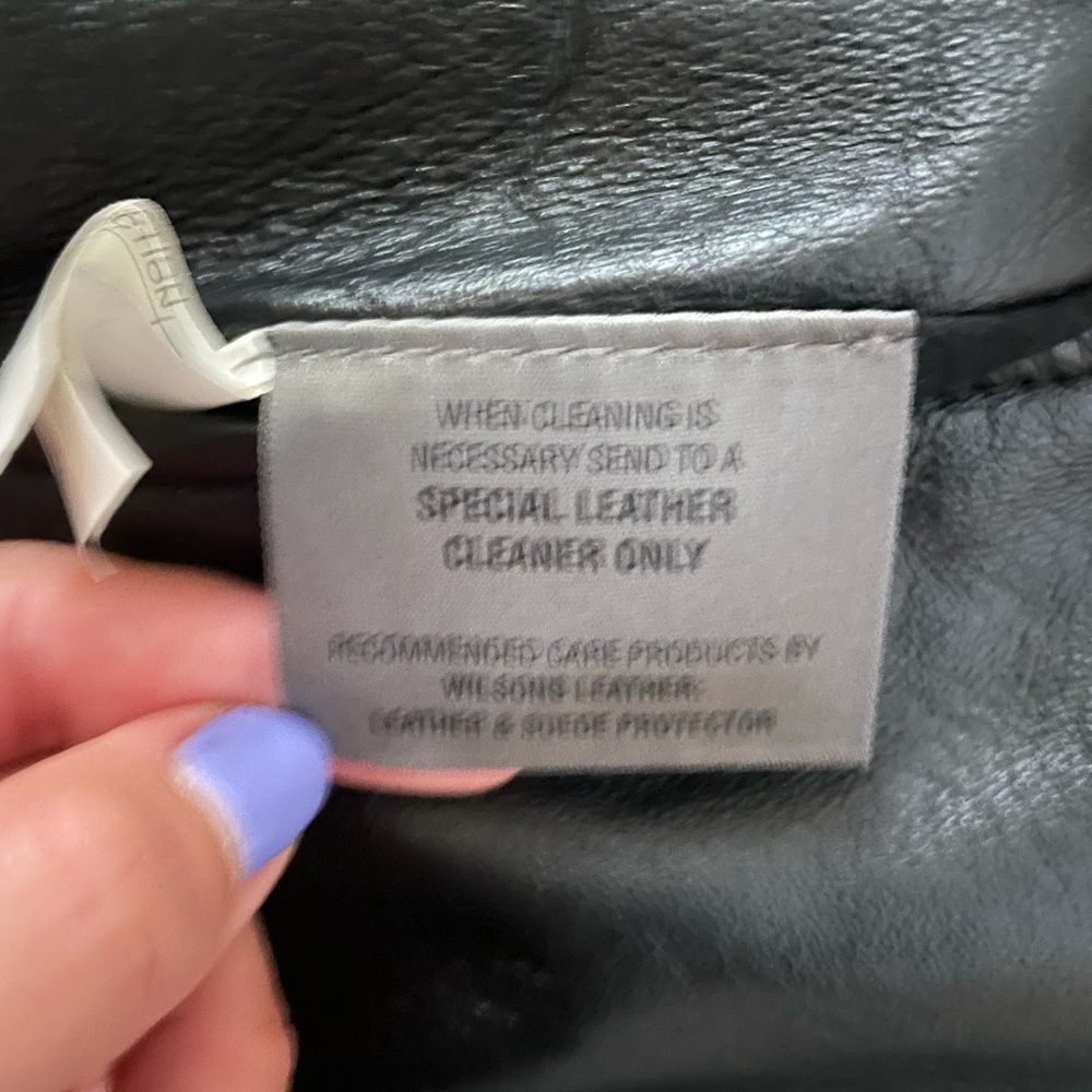 WILSONS LEATHER Genevieve Belted Leather Jacket Large - Picture 7 of 9